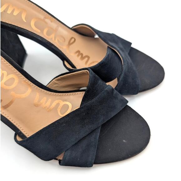 Sam Edelman Yancy Ankle Strap Block Heel Sandals Women's Black Size US10 EU41 - Picture 6 of 9